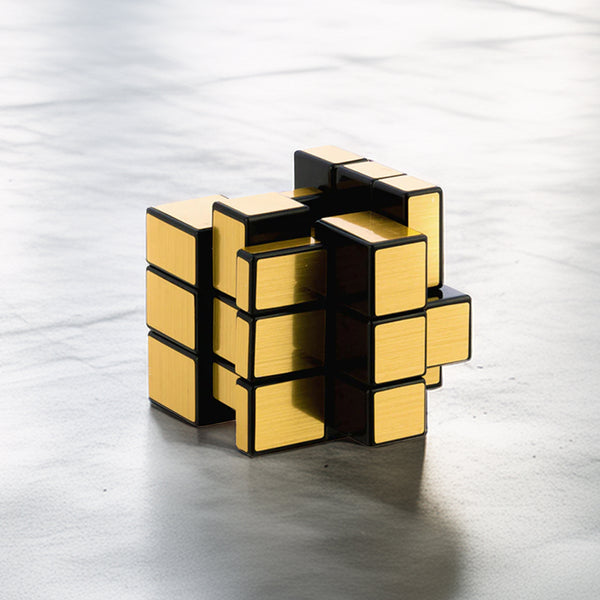 Cube Magique Ubik – Miroir Doré - Plan de Jeu - L’Art de Gagner
